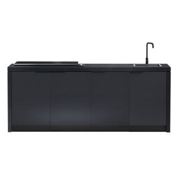 Cabinex Minimal Outdoor Kitchen with Matte Black Artusi BBQ